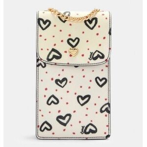 COACH North/South Crossbody With Crayon Hearts Print